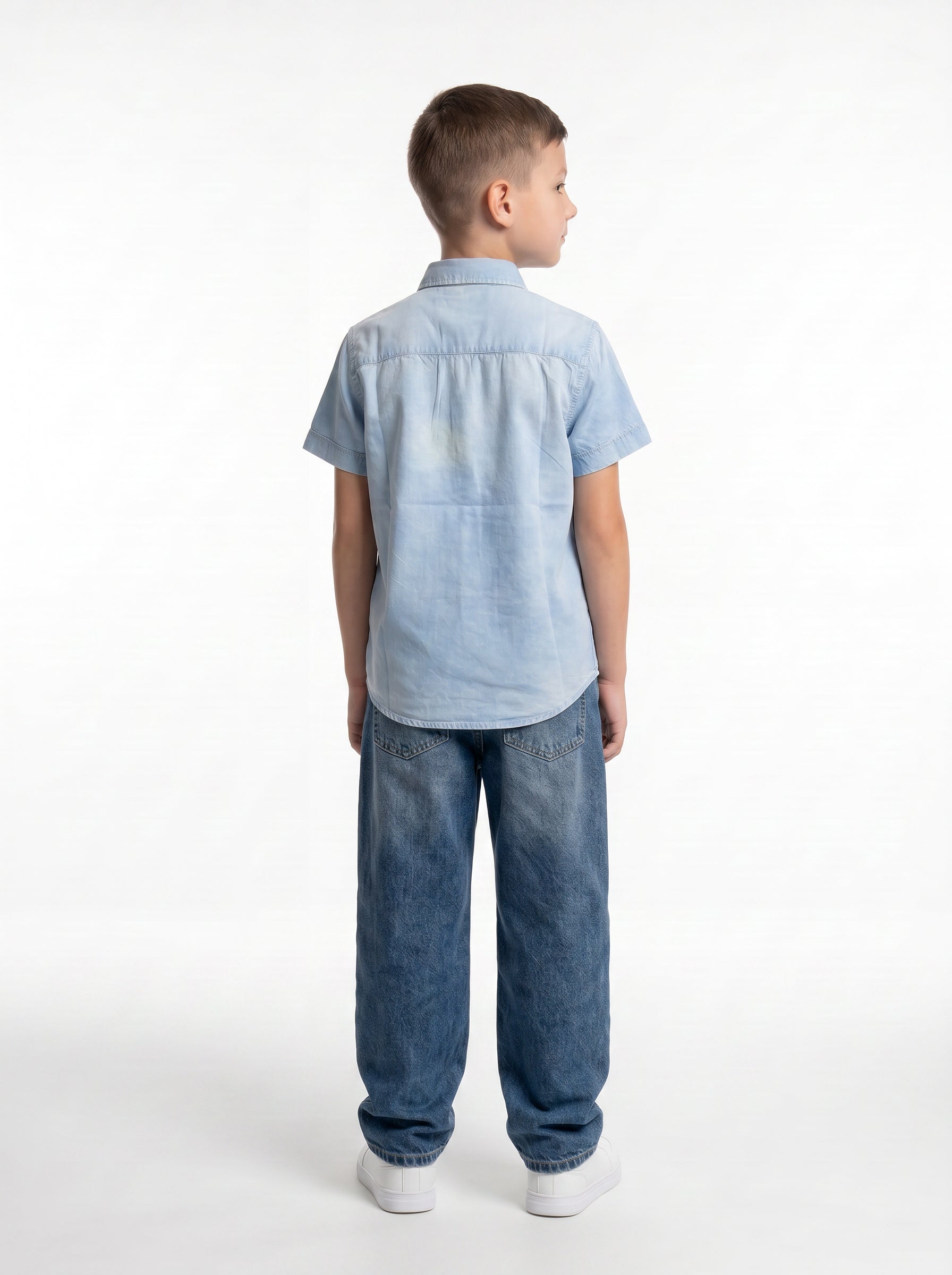 Washed Buttoned Shirt Cotton Regular Fit - seven kids