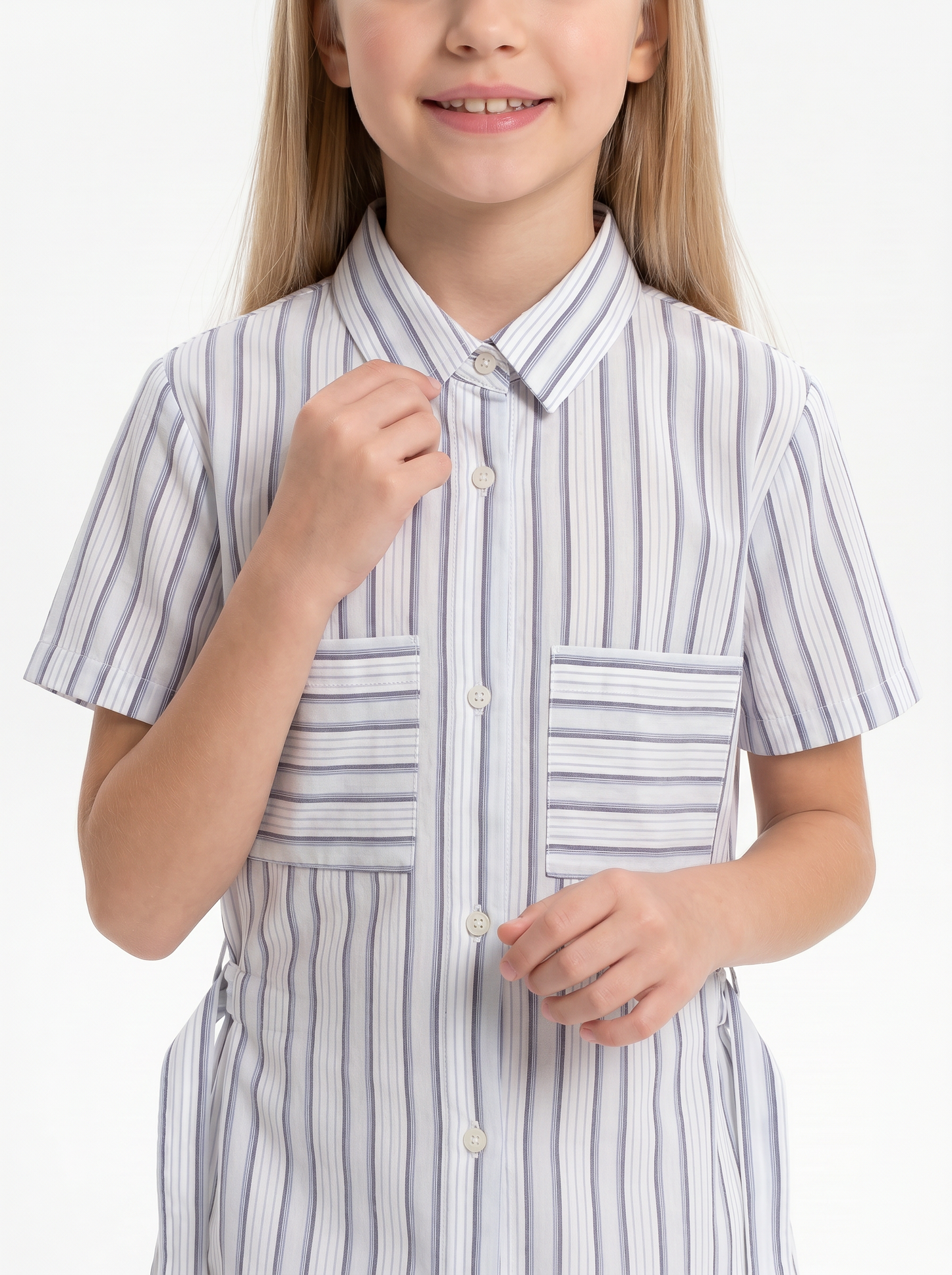 Printed Shirt Dress Cotton Regular Fit - seven kids