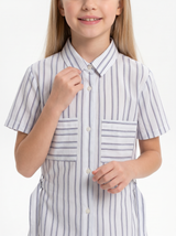 Printed Shirt Dress Cotton Regular Fit - seven kids