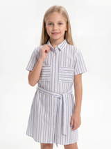 Printed Shirt Dress Cotton Regular Fit - seven kids