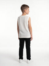 Ribbed Trim Sweater Vest Knit Regular Fit - seven kids