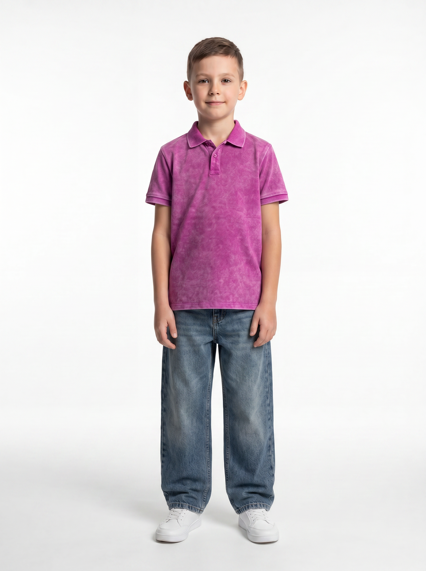 Washed Polo Shirt Knit Regular Fit - seven kids