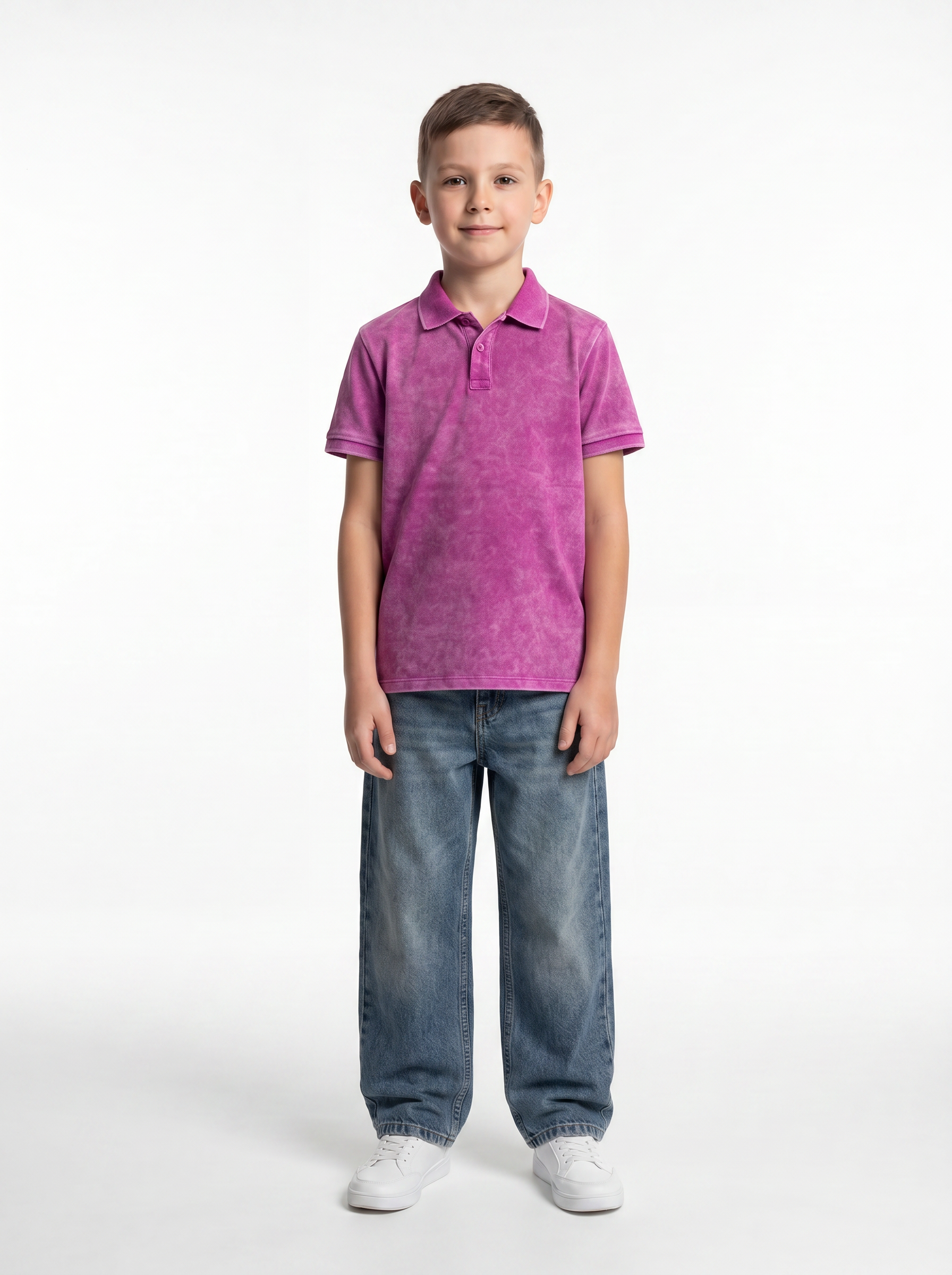 Washed Polo Shirt Knit Regular Fit - seven kids