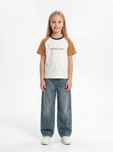 Graphic Panelled T-Shirt Cotton Regular Fit - seven kids