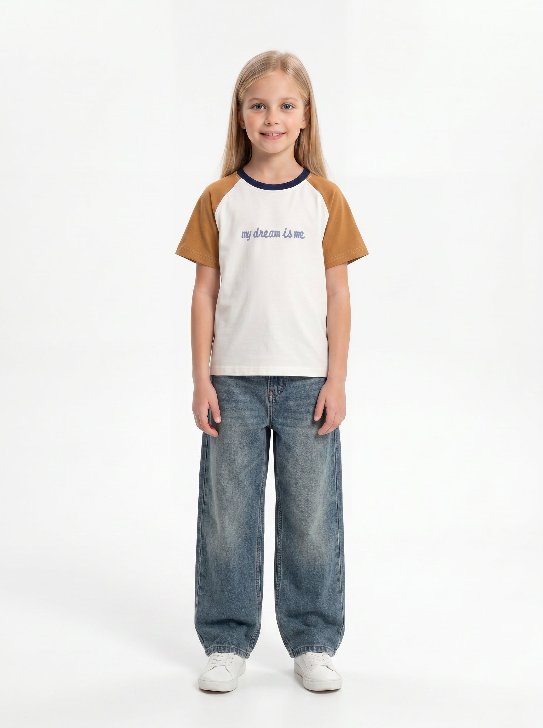 Graphic Panelled T-Shirt Cotton Regular Fit - seven kids