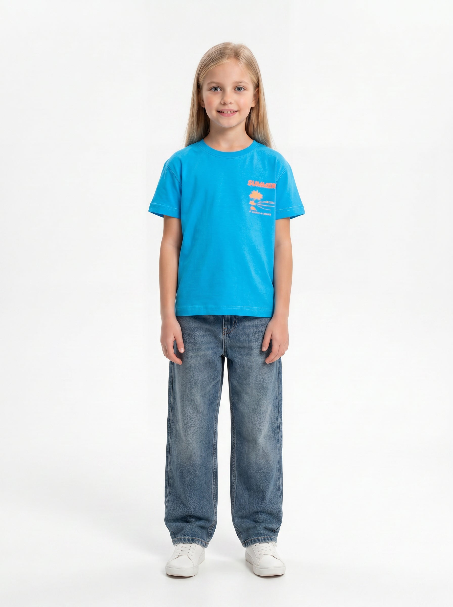 Back Print T-Shirt Cotton Regular Fit - seven kids