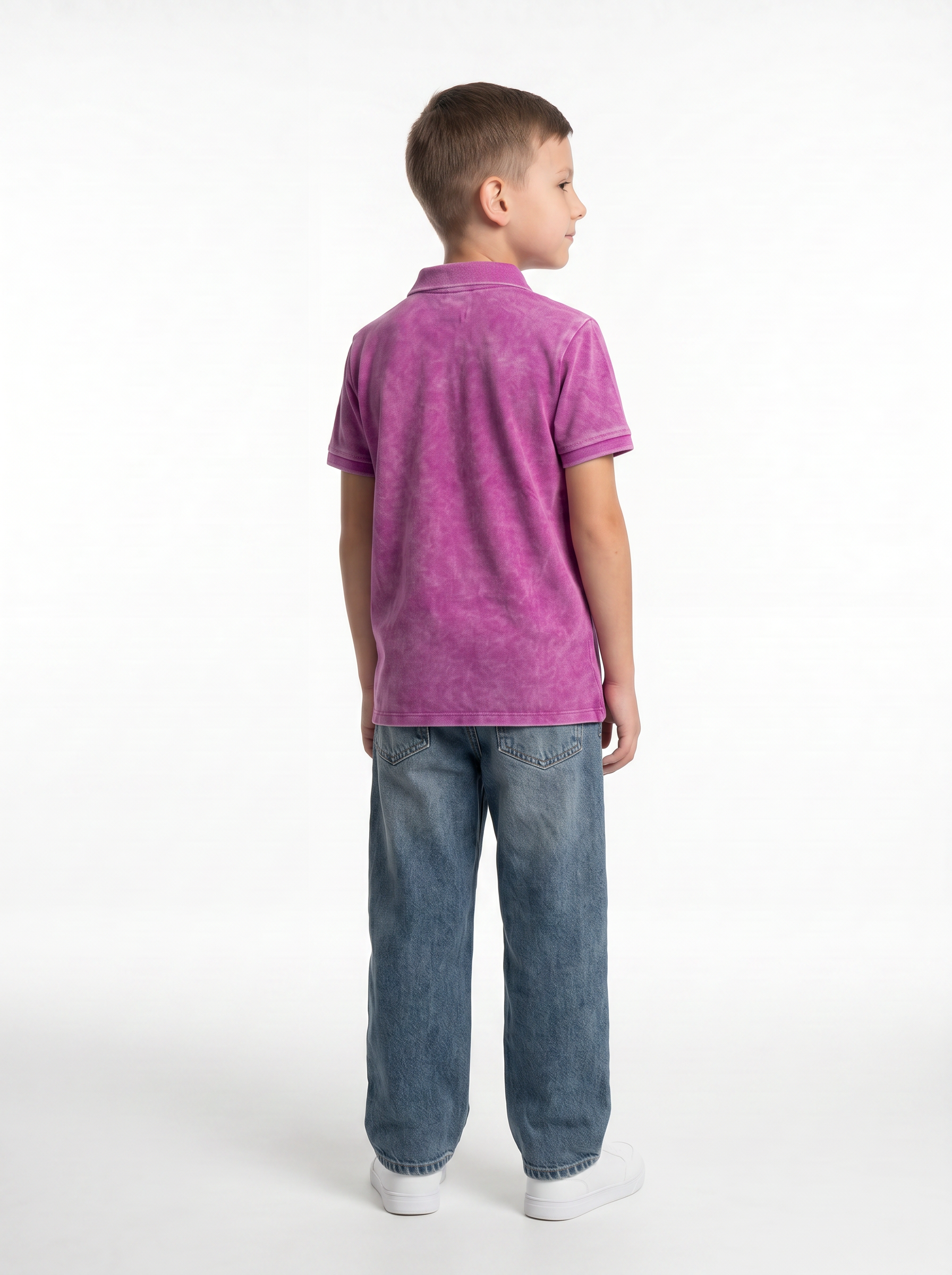 Washed Polo Shirt Knit Regular Fit - seven kids