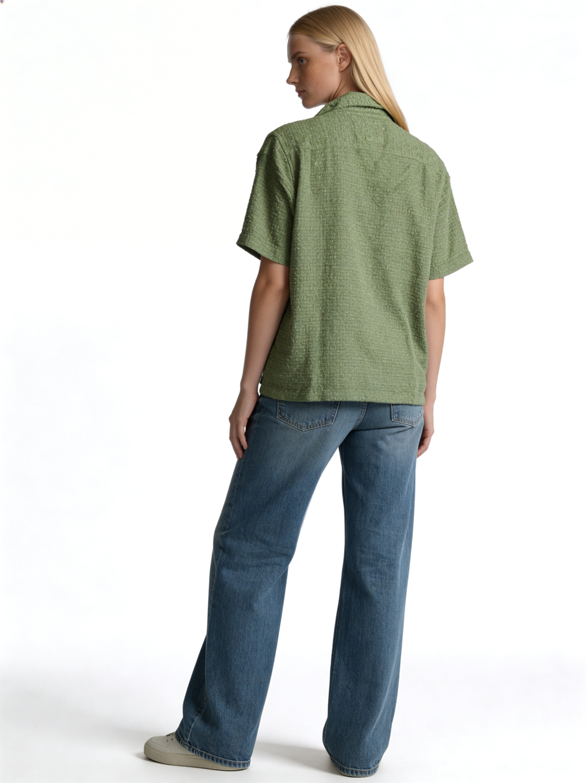 Boxy Textured Seersucker Bowling Shirt - 1932