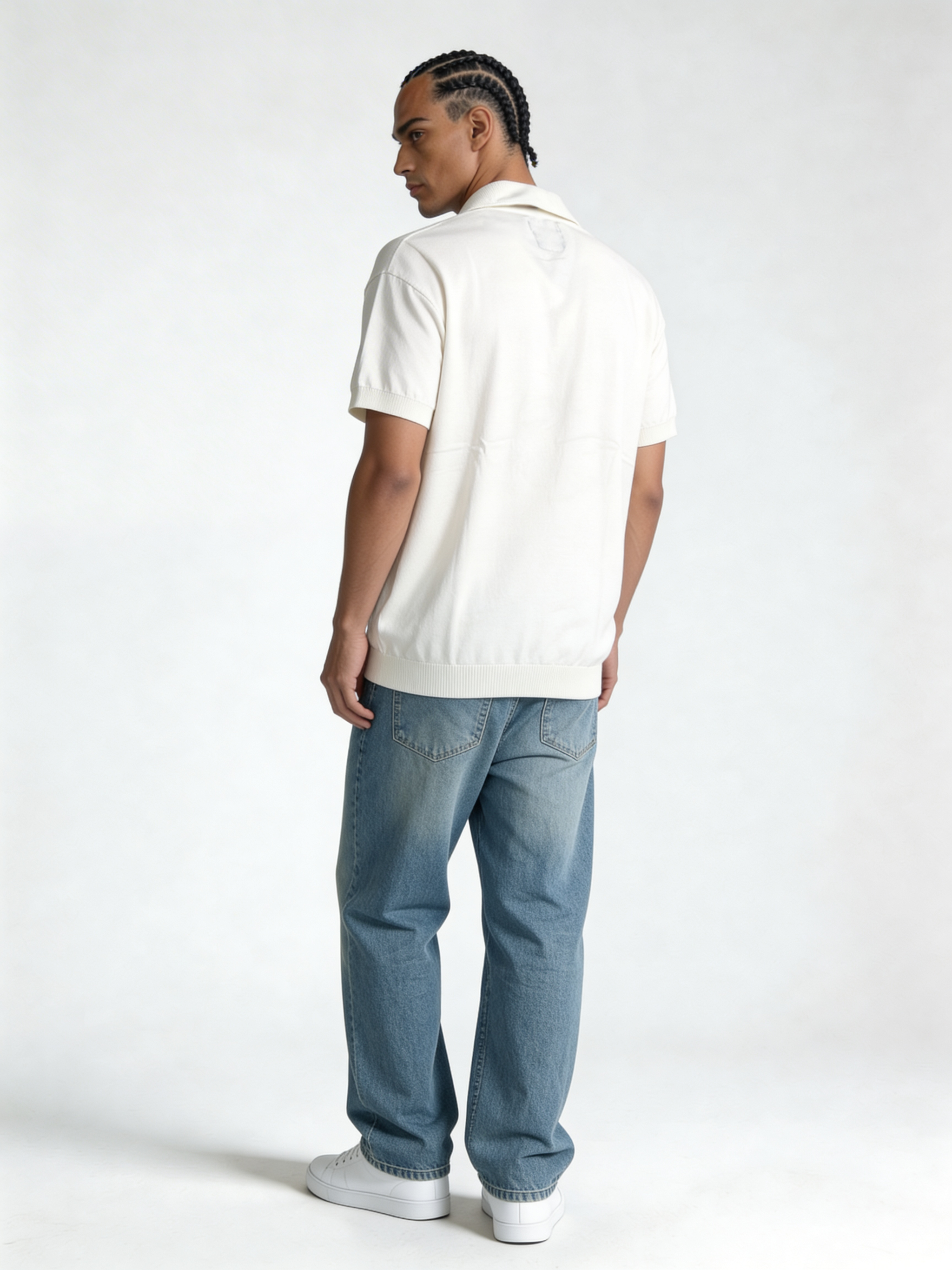 Relaxed-Fit Fine-Knit Cotton Polo - void