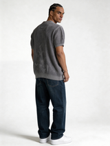 Boxy Heavyweight Textured Knit Crewneck - void